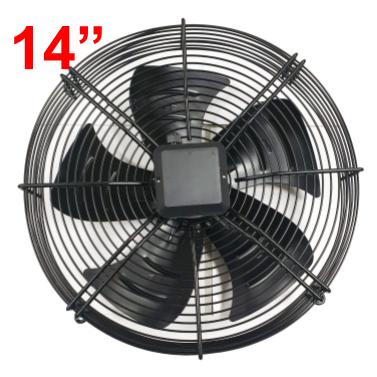 MOTOR VENTILADOR AXIAL 220V 60HZ 1PH 4P IP54 14&quot; SUCCION 1600RPM