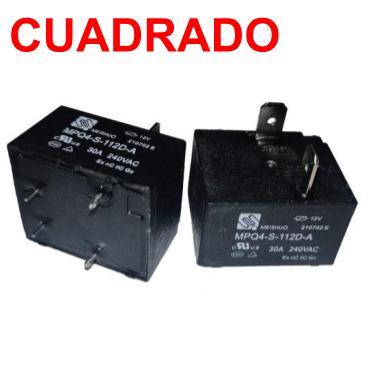RELAY PARA TARJETA ELECTRONICA AA 12VOL 2HP 240VAC GRANDE CUADRADO