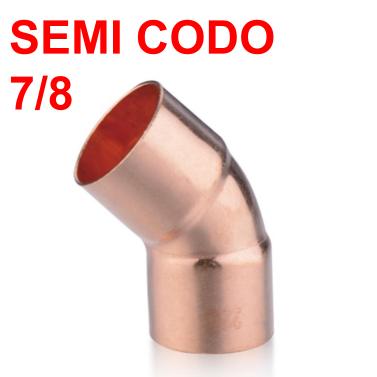 SEMICODO DE COBRE 90° 7/8&quot;