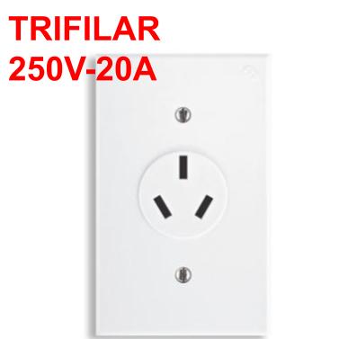 TOMA INCRUSTADO TRIFILAR 250V - 20A