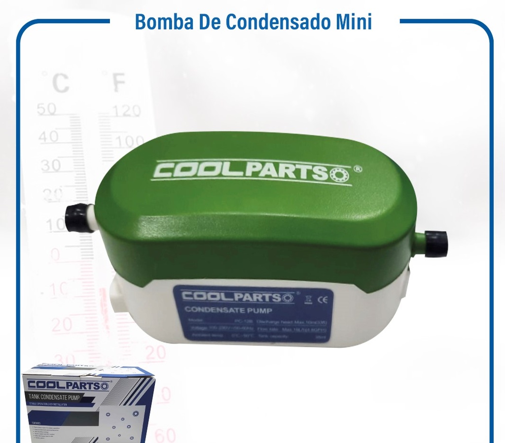 BOMBA DE CONDENSADO  MINI 110V - 220V 60HZ  COOLPARTS