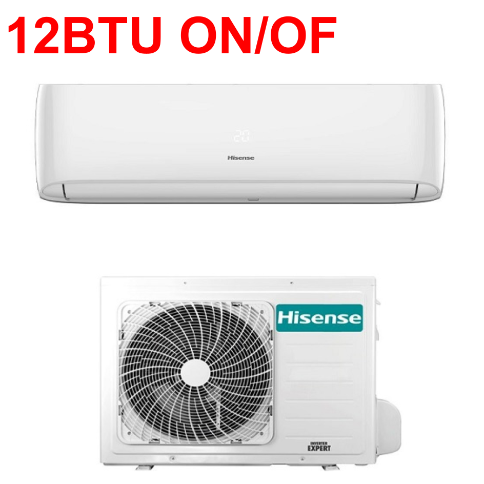 MINISPLIT HISENSE ON/OF 12000BTU 1TR Ph1 60Hz 220V R410A TIPO E