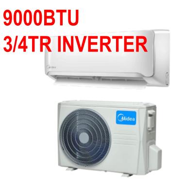 MINI SPLIT MIDEA INVERTER AURORA 9000BTU 220V Ph1 60Hz 3/4TR R410A