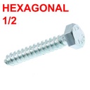 [TEXA516X2] TORNILLO  CABEZA HEXAGONAL  TIRAFONDO 5/16x2" PARA CHAZO 1/2