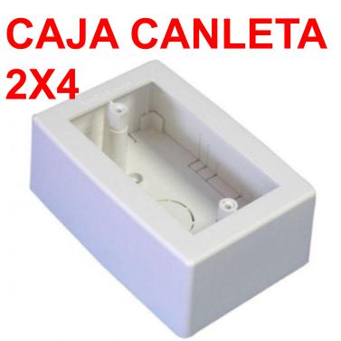 CAJA PLASTICA PARA CANALETA 2X4