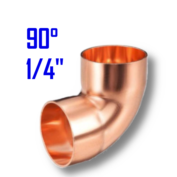 CODO DE COBRE 90° 1/4"