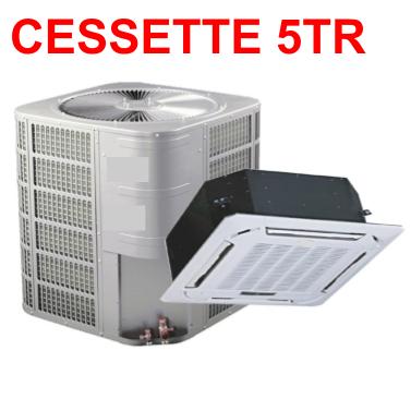 EQUIPO CENTRAL CASSETTE CONDENSADORA DESCARGA VERTICAL 60000BTU 5TR Ph1 60Hz 230V R410A SEER 13