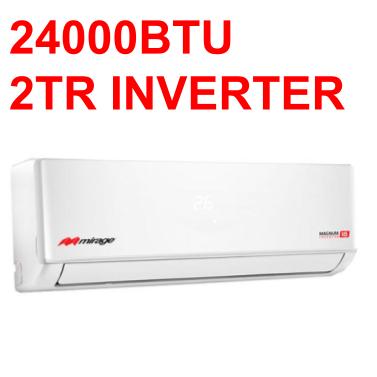 MINI SPLIT MIRAGE INVERTER  24K BTU, SEER 22, 220V, Ph1 60Hz 2TR R410A. MAGNUN