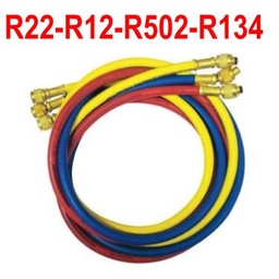 [QH436RBYUND] MANGUERA PARA MANOMETRO 36" 90CM R12-R22-R502-R134 UNIDAD